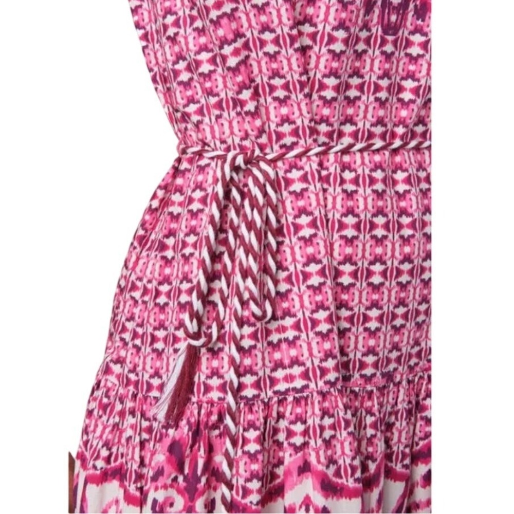 Calypso St Barth Brigitte Batik Magenta Print Maxi Dress Medium - Picture 4 of 16